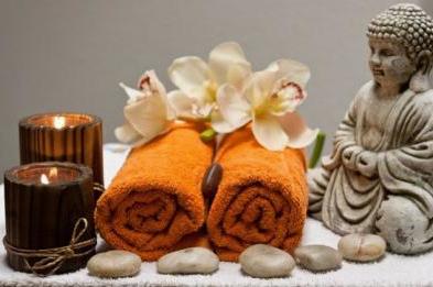 Serviette dans un spa